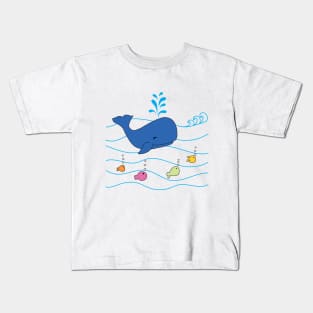 whale and friends Kids T-Shirt